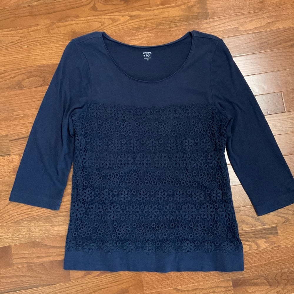 Crochet trim top
